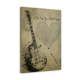 Music Song Lyrics -- Canvas 18"X24" -- In case you didn't know