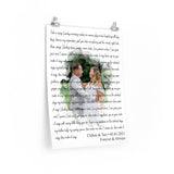 Lyrics Song -- Poster 18"x24" -- Clifton & Teri