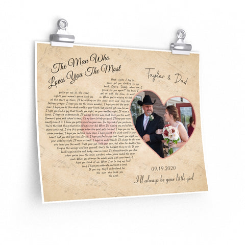 Valentine's Day Gifts -- Poster 11"x14" -- Tayler & Dad