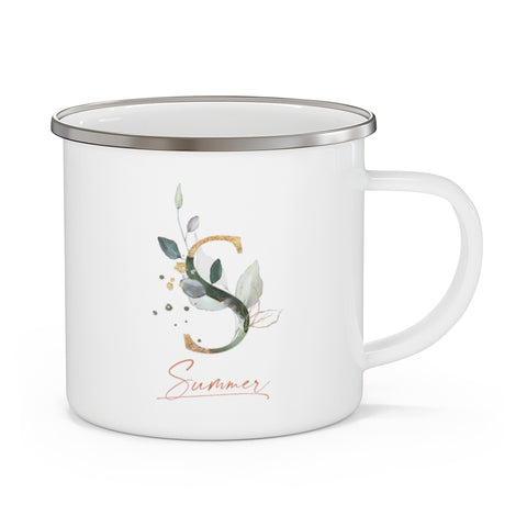 12oz Enamel Camping Mug Printify - S Summer - Botanica