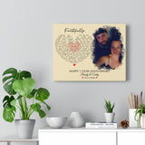 Lyrics Song -- Canvas 11"X14" -- Randy & Emily