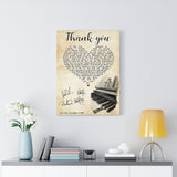 Thank You Lyrics -- 9 -- Canvas 18x24 -- Printify