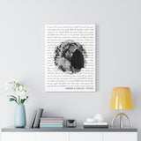 Lyrics -- Andrea & Carlos 9/17/2021 -- Canvas 18x24 -- Printify