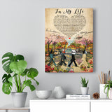 in My Life Lyrics -- Canvas 12"x16" -- 13 -- printify