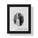 Lyrics -- Dylan & Kaitlin 12.02.2021 -- Black framed 11x14 -- Printify