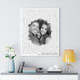Lyrics -- Abel & Madison 01.08.21 -- Canvas 24x30 -- Printify