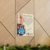 Printify Canvas Gallery Wraps 11x14 New - The Dawson Family’s: Our Wedding, Brayden Robert, Sophia Josephine - Guitar & Heart