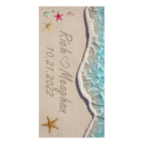 Couple Beach Towel, 30x60 -- Rich and Meaghan 10/21/2022
