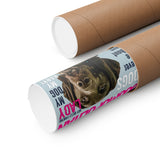 Printify Poster Matte 9x11 - Style 9 Lady - Magazine Dog