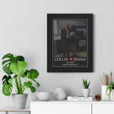 Lyrics -- Collin & Jenna 01.01.2019 -- Black framed 12x16 -- Printify