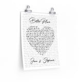 Lyrics -- Jenn & Stephanie -- 11x14 -- Printify