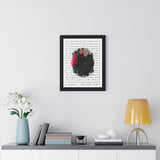 Lyrics Song -- Black framed poster/ 16"x20" -- Carlos & Yamila
