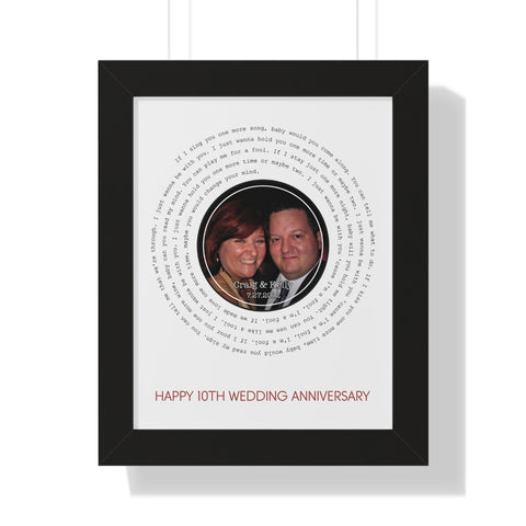 Framed 11x14 Printify - Craig & Kelly - I'm a Fool