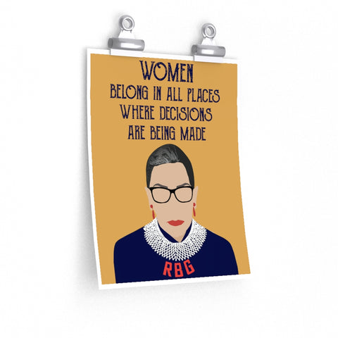 RBG Women Belong - Printify Poster 9x11 - Design 1