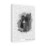 Lyrics -- Travis & Emily 08/10/18 -- Canvas 12x16 -- Printify