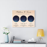 Star map -- Matthew and Tricia -- Canvas 18x24 -- printify