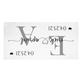 Couple Gift -- Beach Towel, 30x60 -- Erick & Aprwil