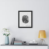 Lyrics -- Adam & Tammy 12/15/2020 -- Black framed 16x20 -- Printify