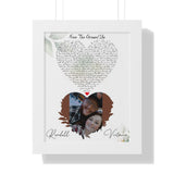 Lyrics -- Randall & Victoria 01.01.2022 -- Black framed 11x14 -- Printify