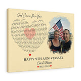 Lyrics Song -- Canvas 18"X24" -- Erik & Brianne