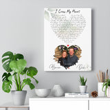 Music Song Lyrics -- Canvas 12"X16" -- Brian & Debi