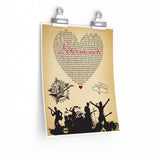 Lyrics Song -- poster/ 9''x11'' -- Determinate/Bridget Mendler