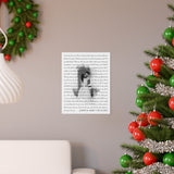 Lyrics Song -- poster/ 11''x14'' --  James & Abby 06.12.2021