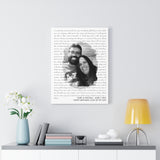 Lyrics -- Gary & Melissa June 7, 2021 -- Canvas 18x24 -- Printify
