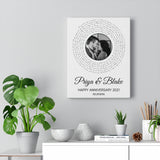 Lyrics Songs -- Priya and Blake -- Canvas 11"X14" -- printify