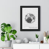 Music Lyrics Song -- Black Framed 12”x16” -- Jessica and Ryan