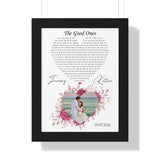 Lyrics -- Jeremy & Kittra 05-07-2021 -- Black framed 12x16 -- Printify