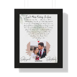Lyrics -- Abigail & Anthony 02/06/2021 -- Black frame 11x14 -- Printify