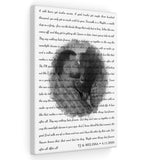 Lyrics Song -- Canvas 12"X18" -- Tj & Melissa 4/11/2020