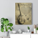 Music Song Lyrics -- Canvas 12"X16" -- Don't give up on me
