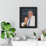 Your Own Prints -- Black framed poster/ 11"x14" -- In Memory of Harry Houghton