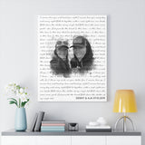 Lyrics -- Denny & Aja 07/10/2019 -- Canvas 24x30 -- Printify
