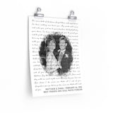 Lyrics -- Matthew & Diana February 24, 1996 -- 11x14 -- Printify