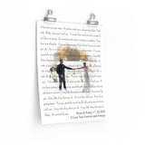 Lyrics Song -- poster/ 11''x14'' -- Ryan & Kasey 7.24.2020