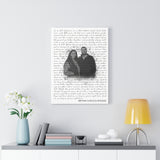 Music Song Lyrics -- Canvas 18"X24" -- Brittany & Rocco