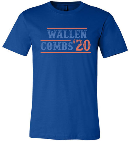 Wallen Combs 20 -- Unisex Canvas Short-Sleeve Tee -- Royal Blue -- 3.1 -- teescape