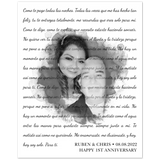 Lyrics Song -- Poster/ 16''x20'' -- Ruben & Chris 08-08-2022