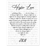 Lyrics -- Higher Love JKN -- 5x7 -- Gelato