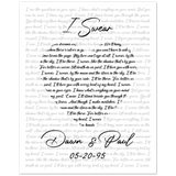 Lyrics Song -- Poster/ 8''x10'' -- Dawn and Paul 05-20-95