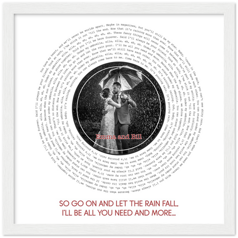 Vinyl -- Emma and Bill -- White framed 12x12 -- Gelato