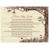 Lyrics -- I Cross my heart -- style 2 -- 6x8 -- Gelato