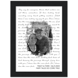 Lyrics -- Tracy and Terri 06.21.2003 -- Black framed 6x8 -- Gelato