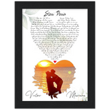 Lyrics -- Victor & Mariana -- Black framed 6x8 -- Gelato