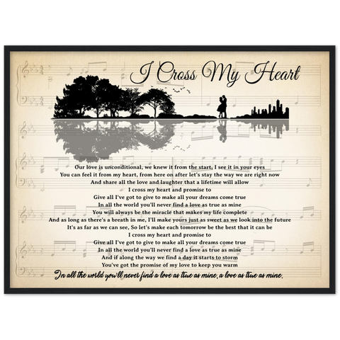 Gelato Framed 32x24 - I Cross My Heart - Lyrics 11