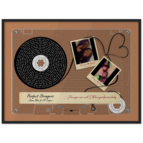 Cassette -- Rosario & Squish 07.08.2020 -- Black framed 24x32 -- Gelato