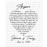 Lyrics Song -- Poster/ 16''x20'' -- Anymore(Travis Truitt)